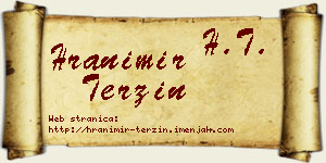 Hranimir Terzin vizit kartica